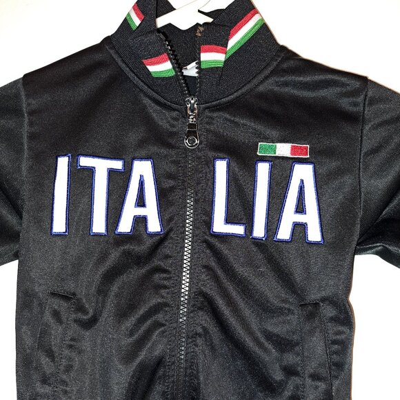 Italia,Italy Full-Zip Youth Embroidered Big Logo Soccer Warmup Track Jacket - Picture 2 of 7